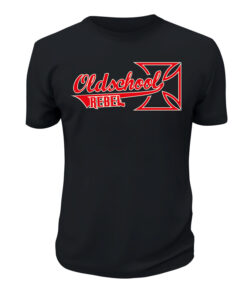 Oldschool Rebel T-Shirt für Herren mit Logodruck vorne